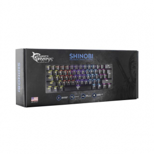 White Shark GK-2022B SHINOBI US Gaming billentyűzet fekete Outemu Blue Switches